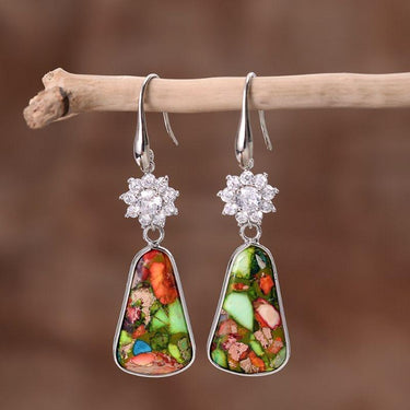 Shine Brightest Jasper Drop Earrings-Your Soul Place